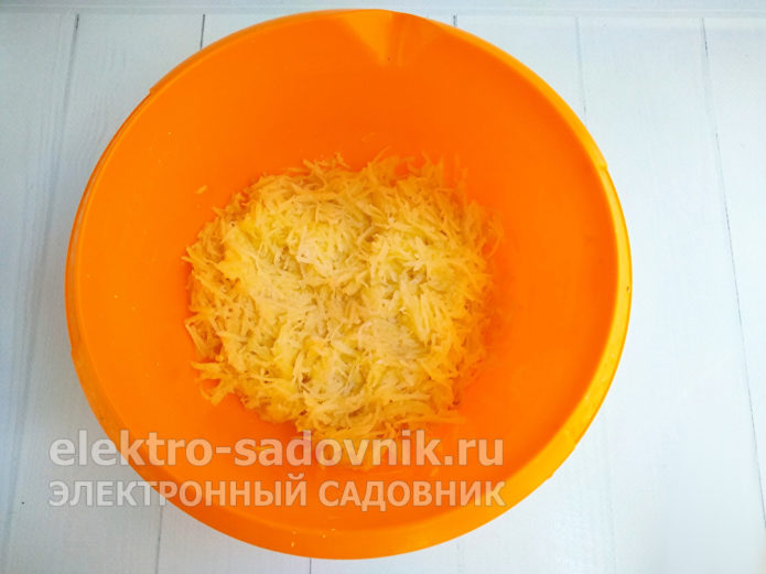 картофель натереть на терке