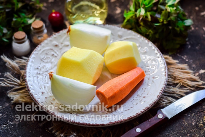 очистить овощи