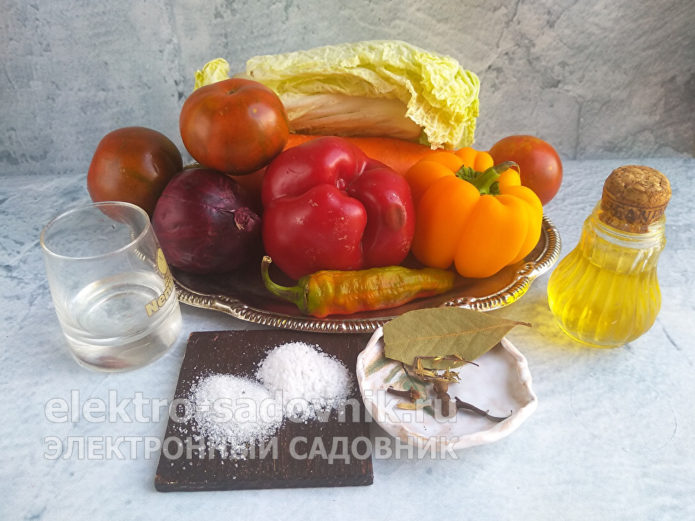 ингредиенты для ленивого салата