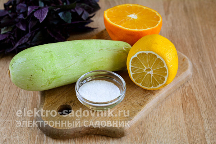 продукты для кабачкового варенья