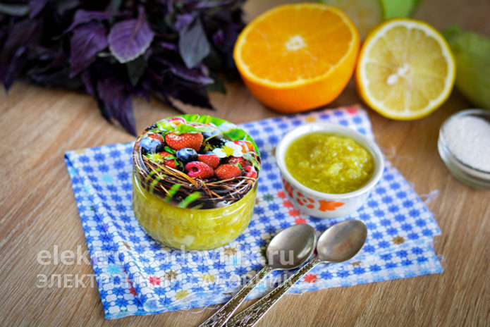 кабачковое варенье с цитрусами